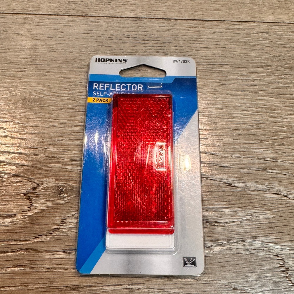 Hopkins Red Reflectors Self Adhesive 2 Pack Trailer RV‎ Truck Reflectivity